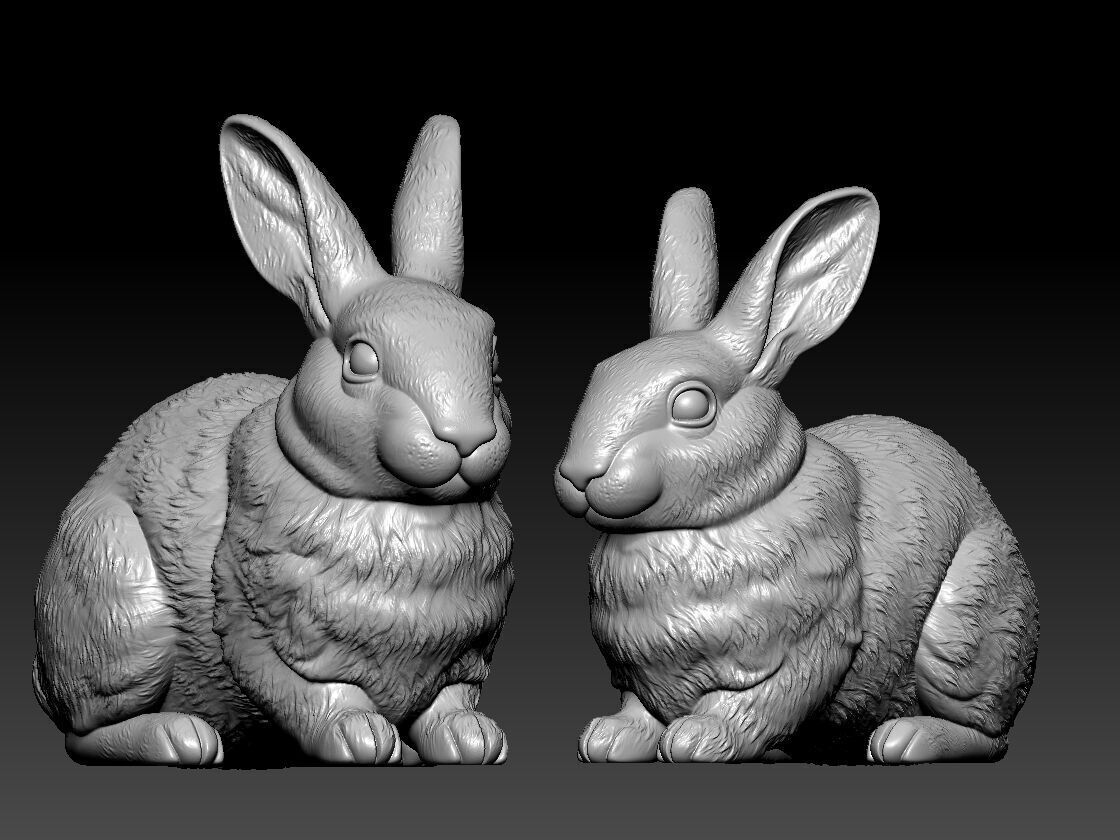 Rabbit rex model - statue - decor - 3D print 3D print model_2