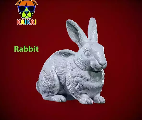Rabbit rex model - statue - decor - 3D print