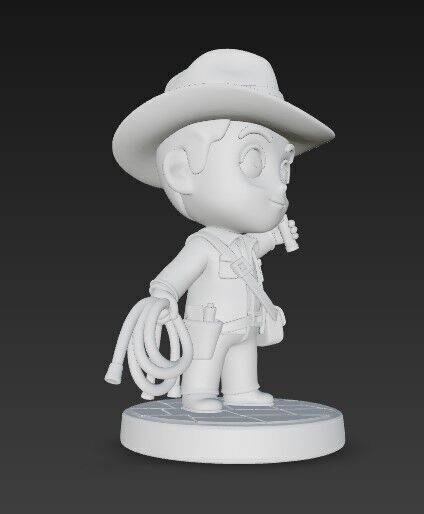 The Adventurous Archaeologist in Chibi Style 3D print model_7