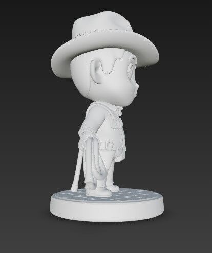 The Adventurous Archaeologist in Chibi Style 3D print model_8