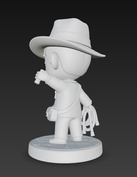 The Adventurous Archaeologist in Chibi Style 3D print model_13