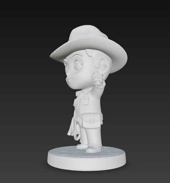 The Adventurous Archaeologist in Chibi Style 3D print model_3