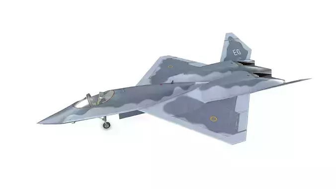 Northrop YF-23 Fighter Jet Low-poly