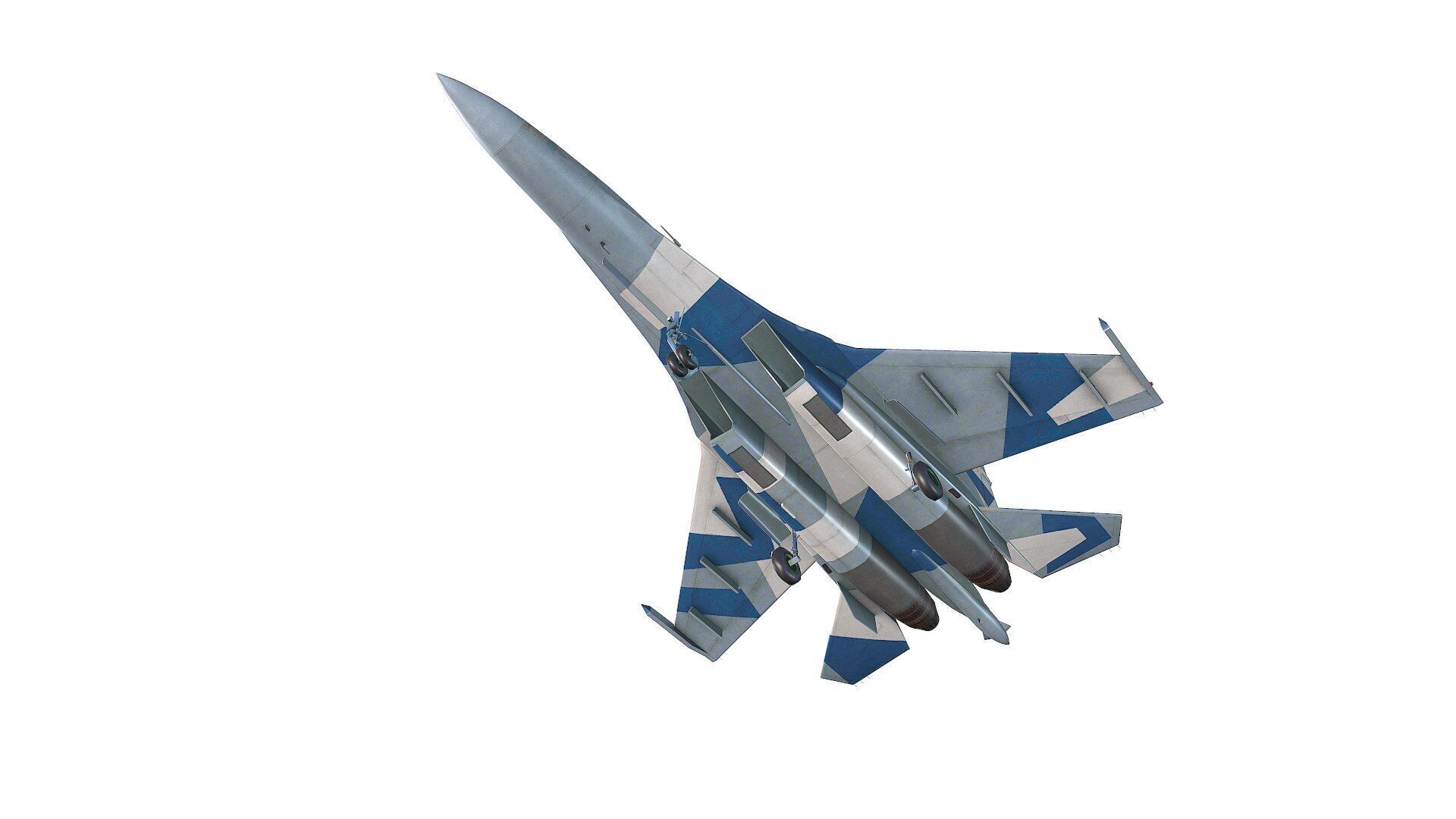 Sukhoi Su-35 Low-poly Low-poly 3D model_15