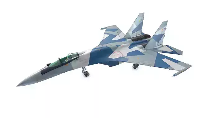 Sukhoi Su-35 Low-poly Low-poly 3D model
