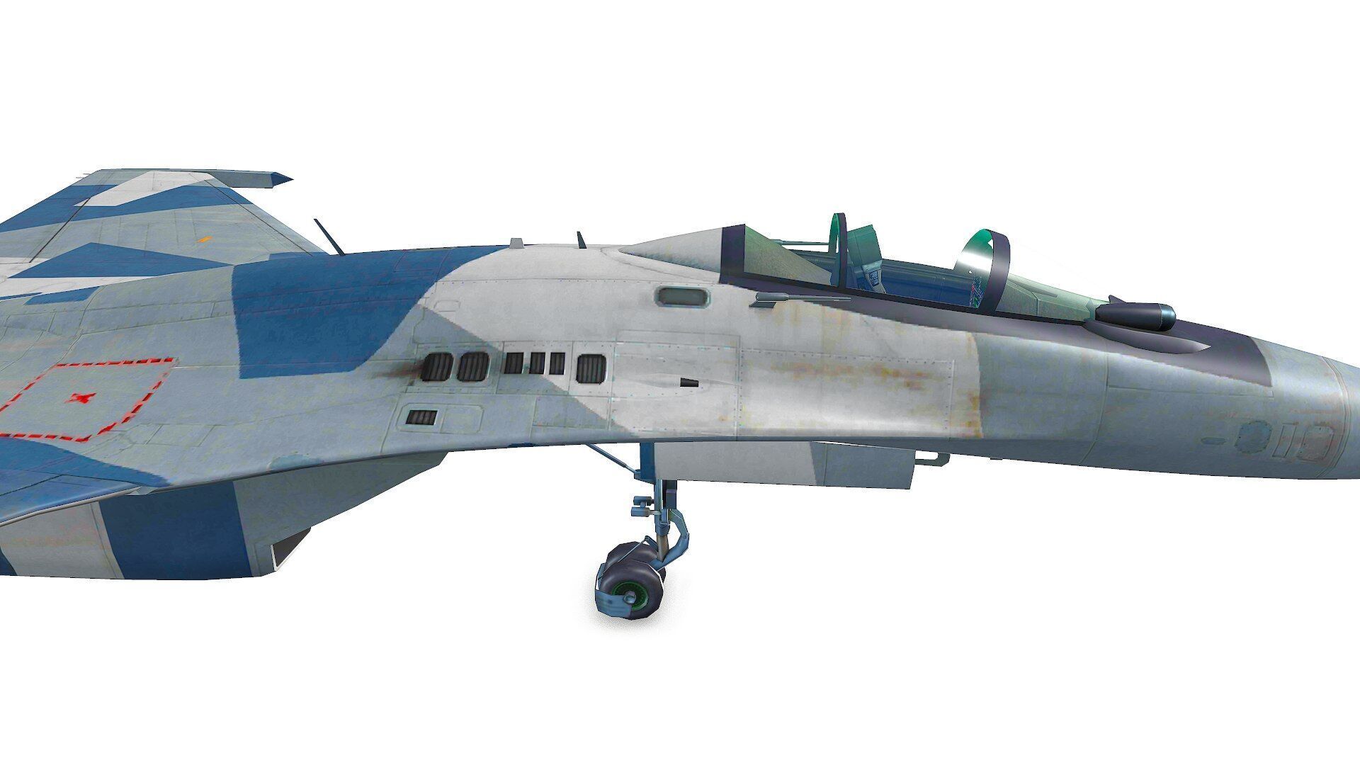 Sukhoi Su-35 Low-poly Low-poly 3D model_19