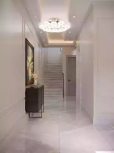 Modern Classic Apartment Interior with Mancave and Hall 3D model