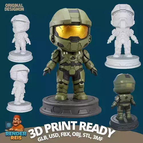  Legendary Spartan in Cute Form 3D print model