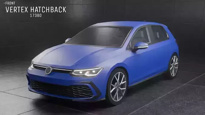 Volkswagen Golf GTi Low poly