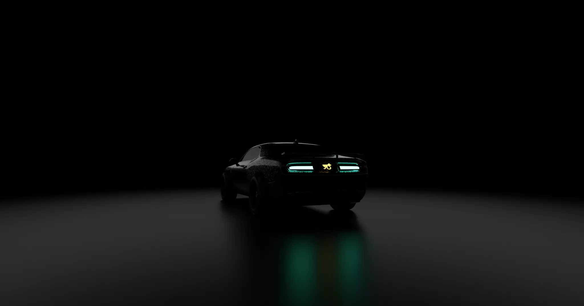 Dodge Challenger Hellcat High Poly Game-Ready Car Mode 3D model_1