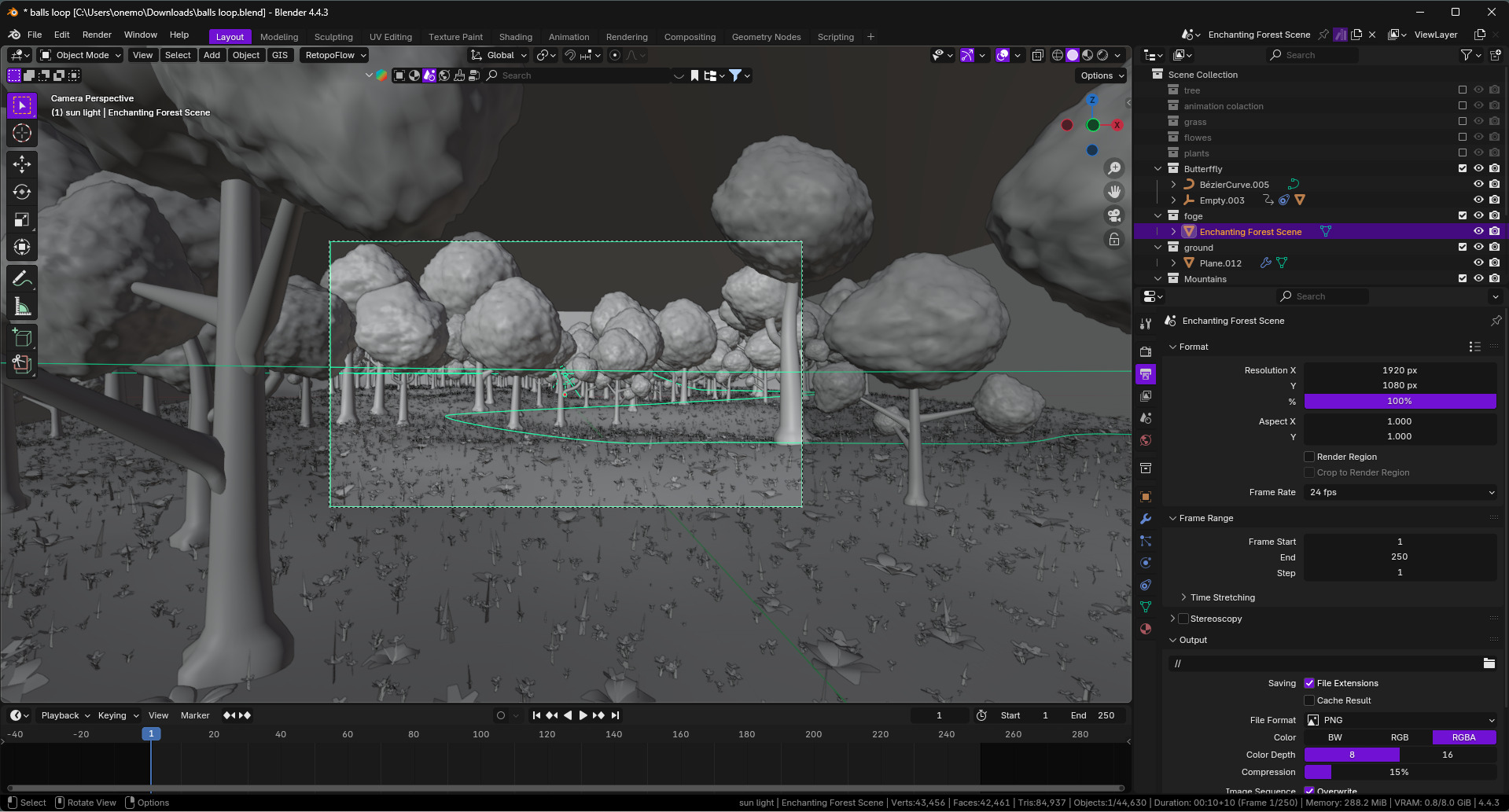 Enchanted Forest Scene A Stylized Nature Escape Low-poly 3D model_2