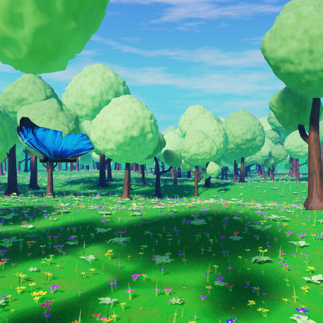 Enchanted Forest Scene A Stylized Nature Escape Low-poly 3D model_9