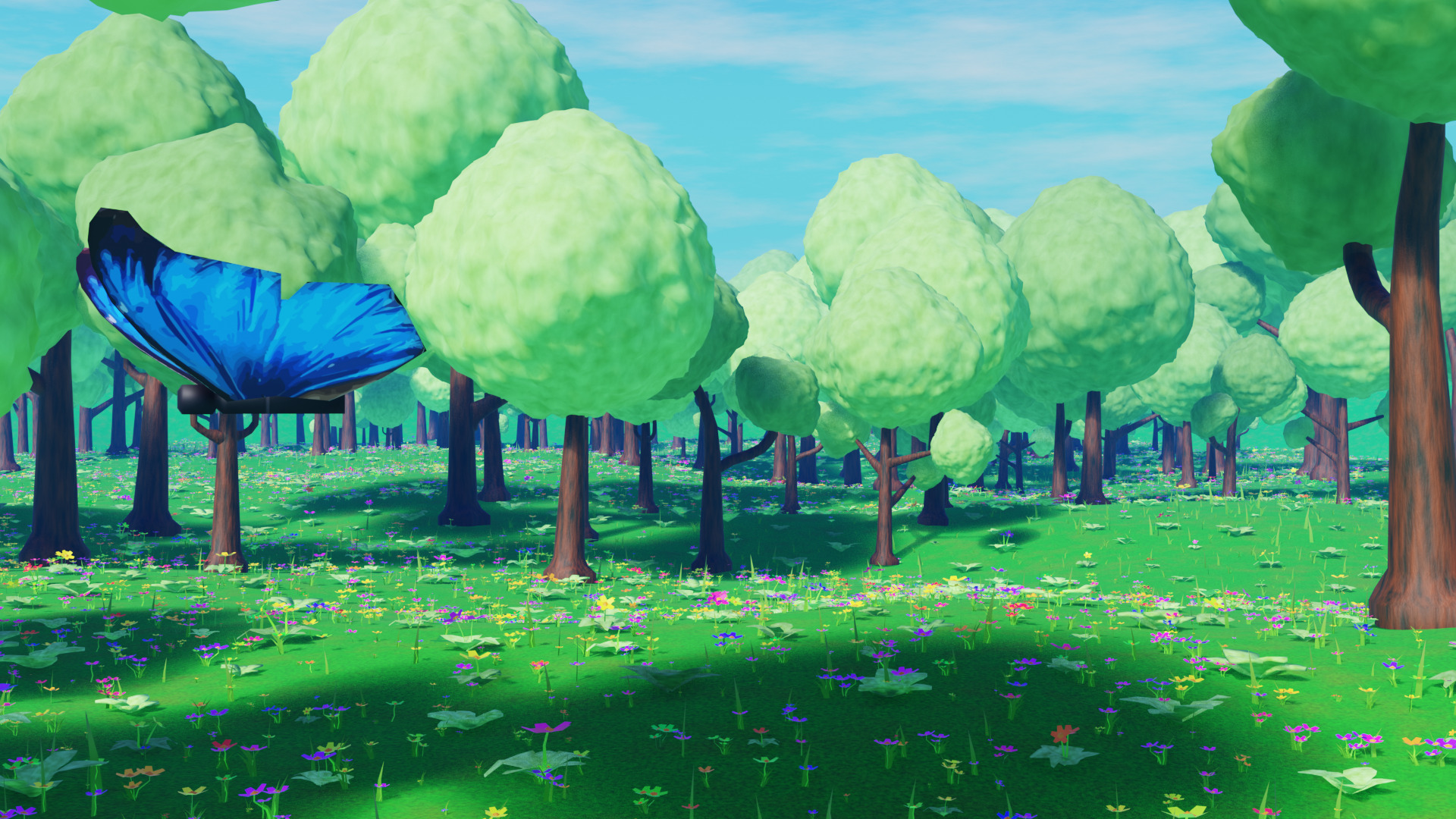Enchanted Forest Scene A Stylized Nature Escape Low-poly 3D model_8