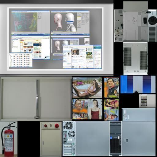 Office Table Free low-poly 3D model_14