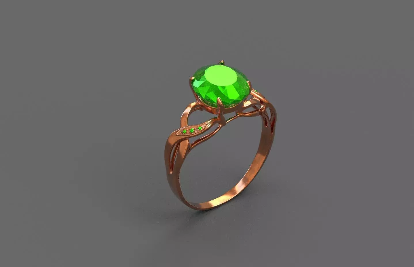 High-Quality 3D Ring Model Low-poly 3D model_0
