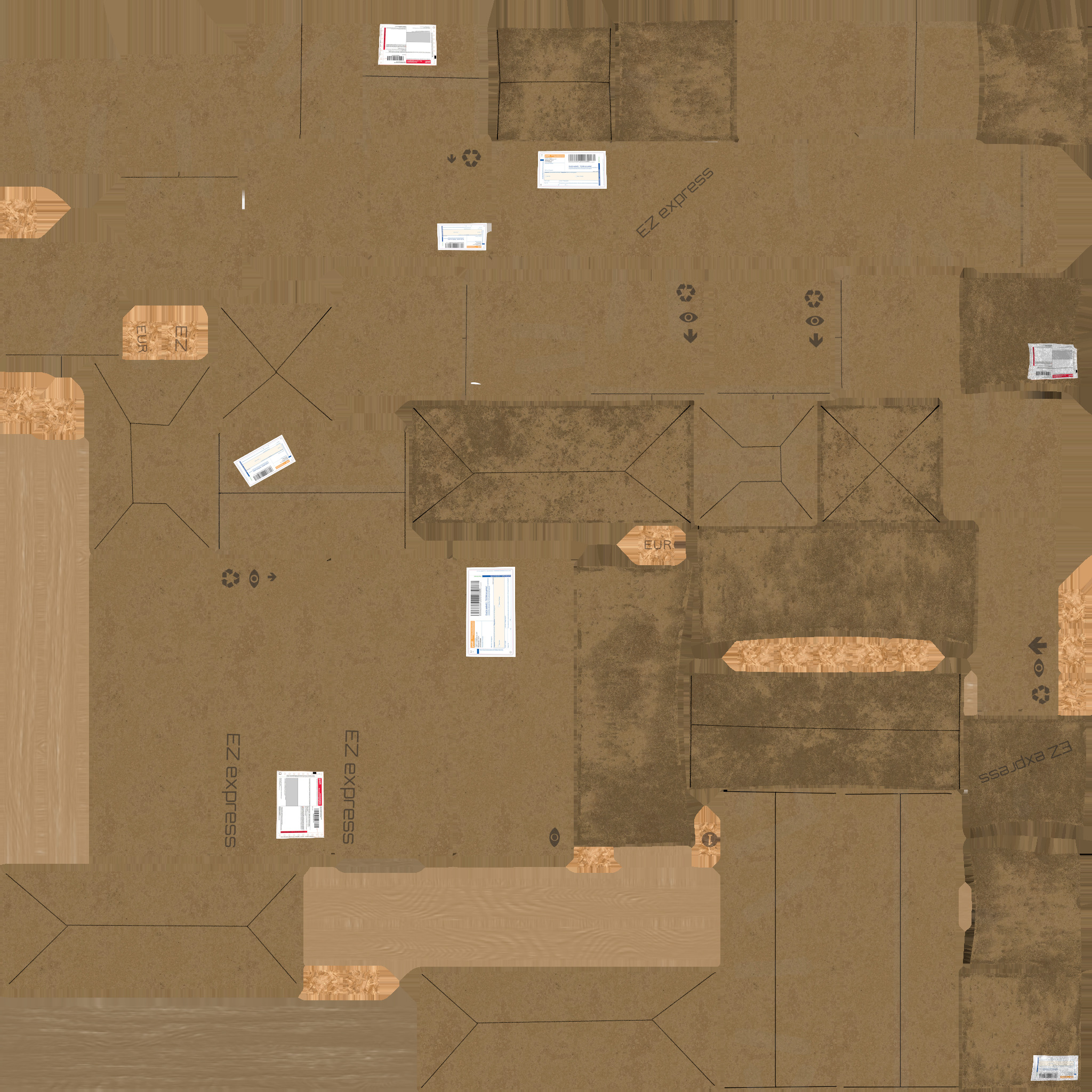 Boxes And Pallet Free low-poly 3D model_3