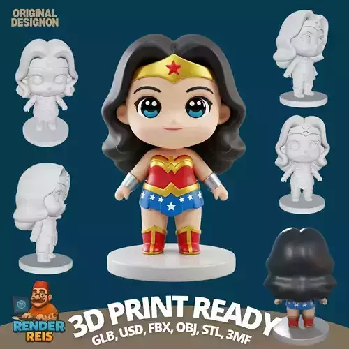 The Cute Amazon Warrior 3D print model