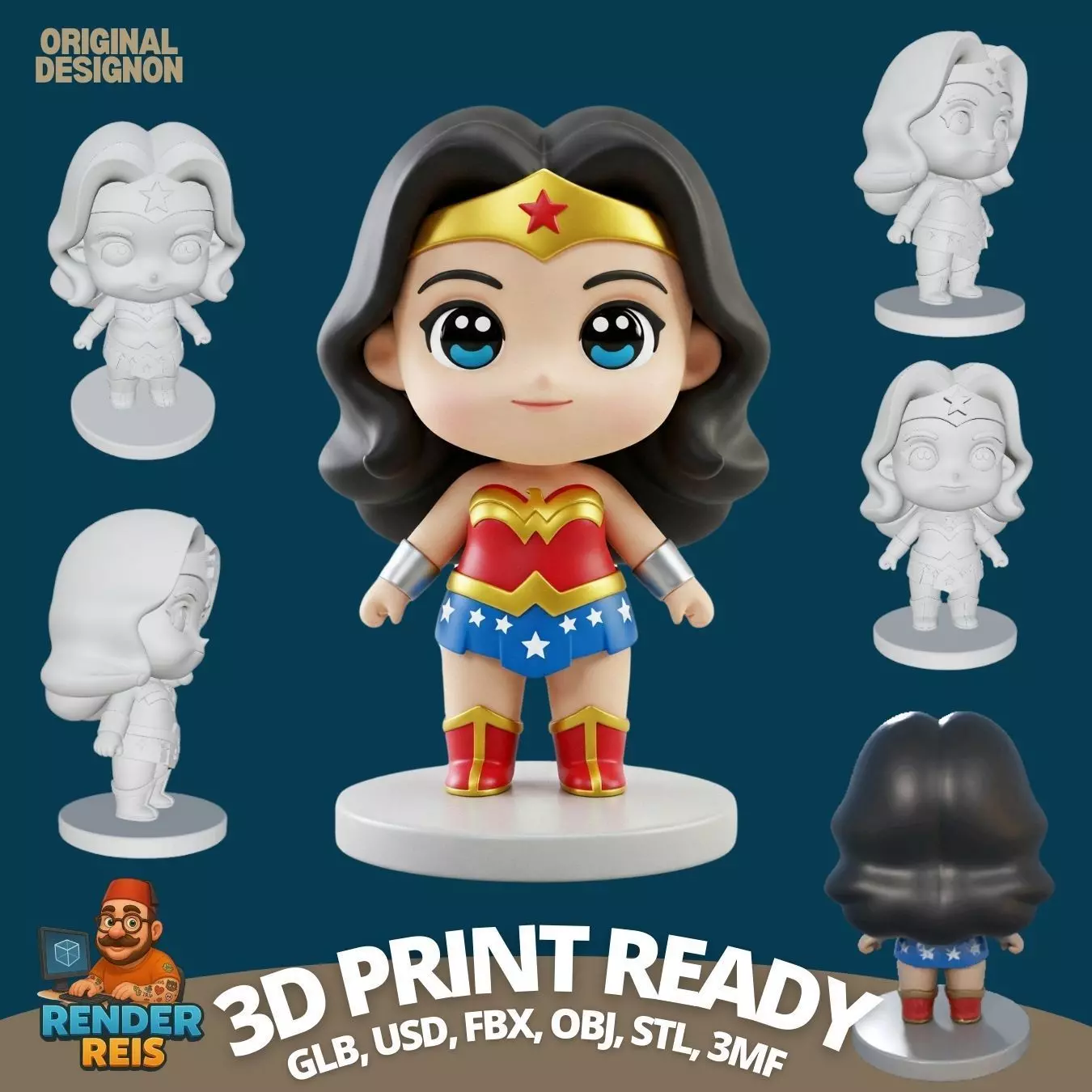 The Cute Amazon Warrior 3D print model_0