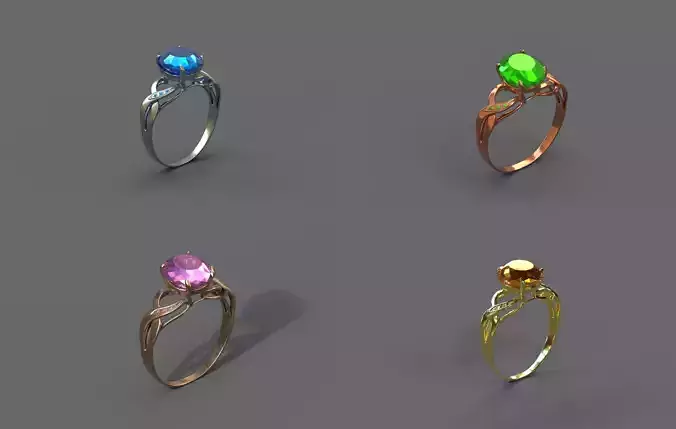 High-Quality 3D Ring Model Pack 4