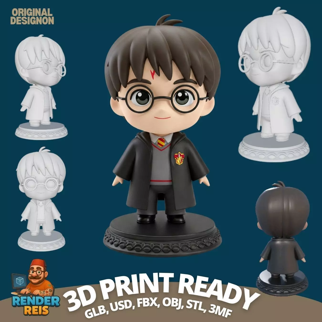 The Chosen One in Chibi Form 3D print model_0