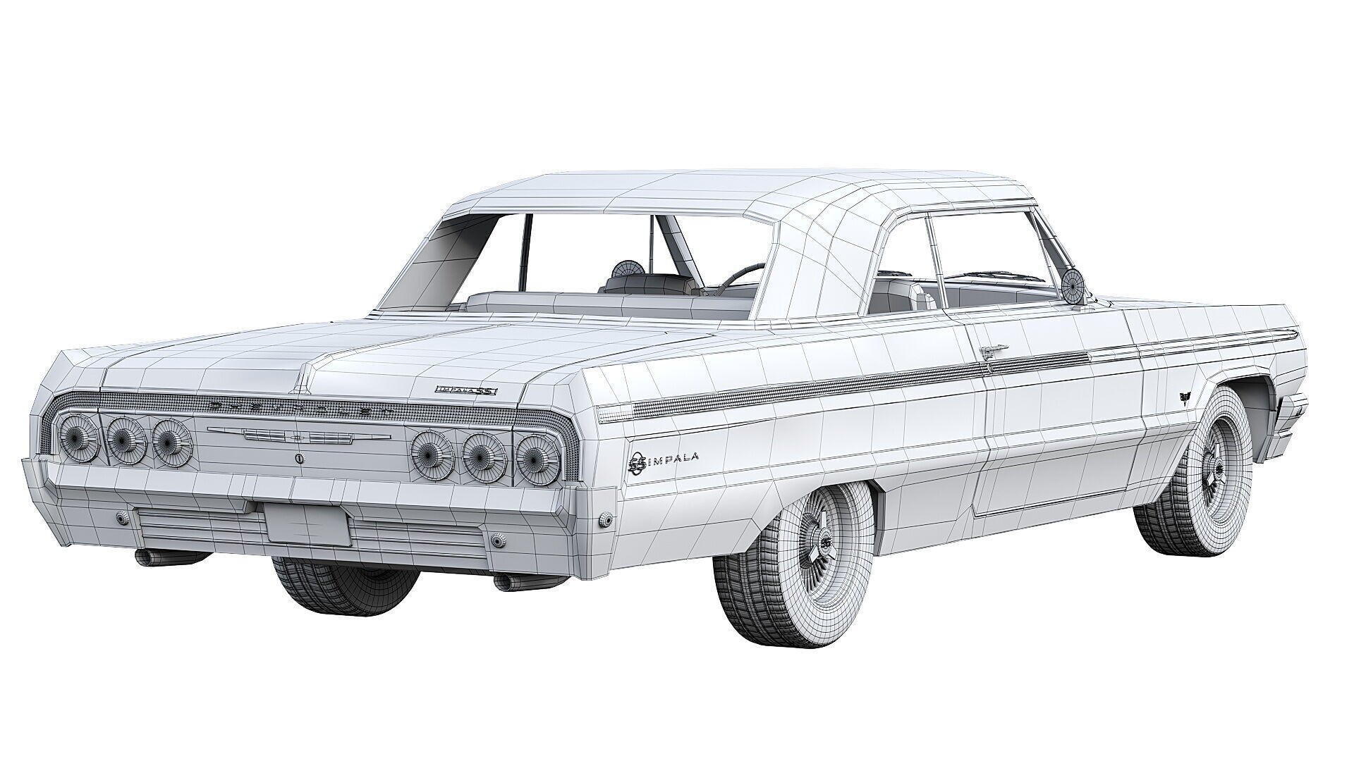 Chevrolet Impala SS 1964 3D model_8