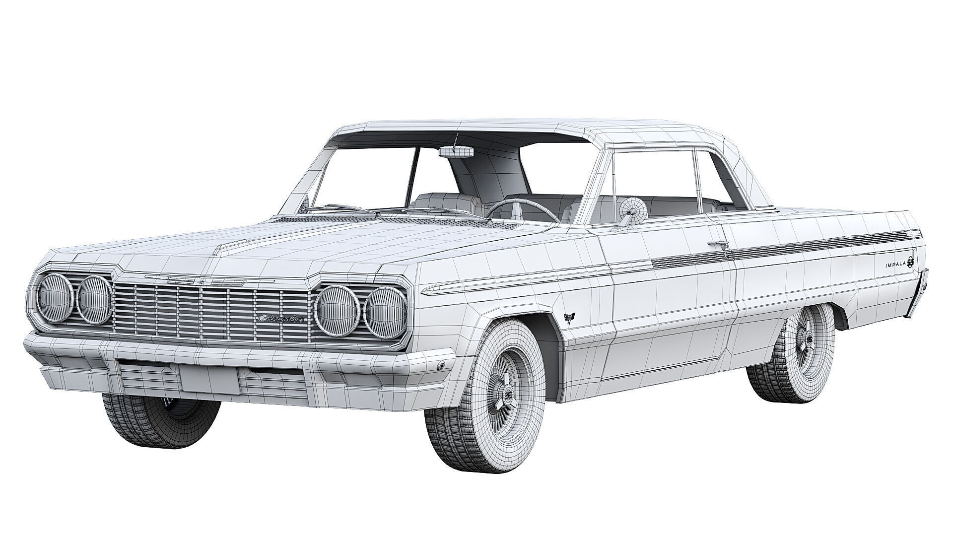 Chevrolet Impala SS 1964 3D model_7