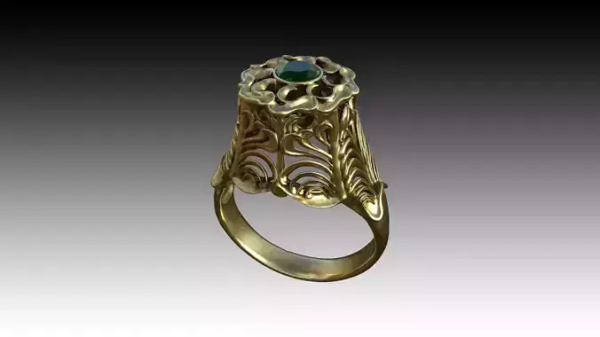 The Regal Feather Ring