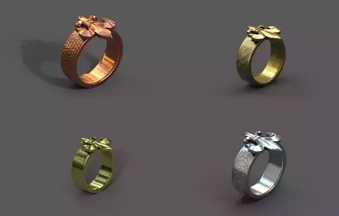 High-Quality 3D Ring Model Pack 4