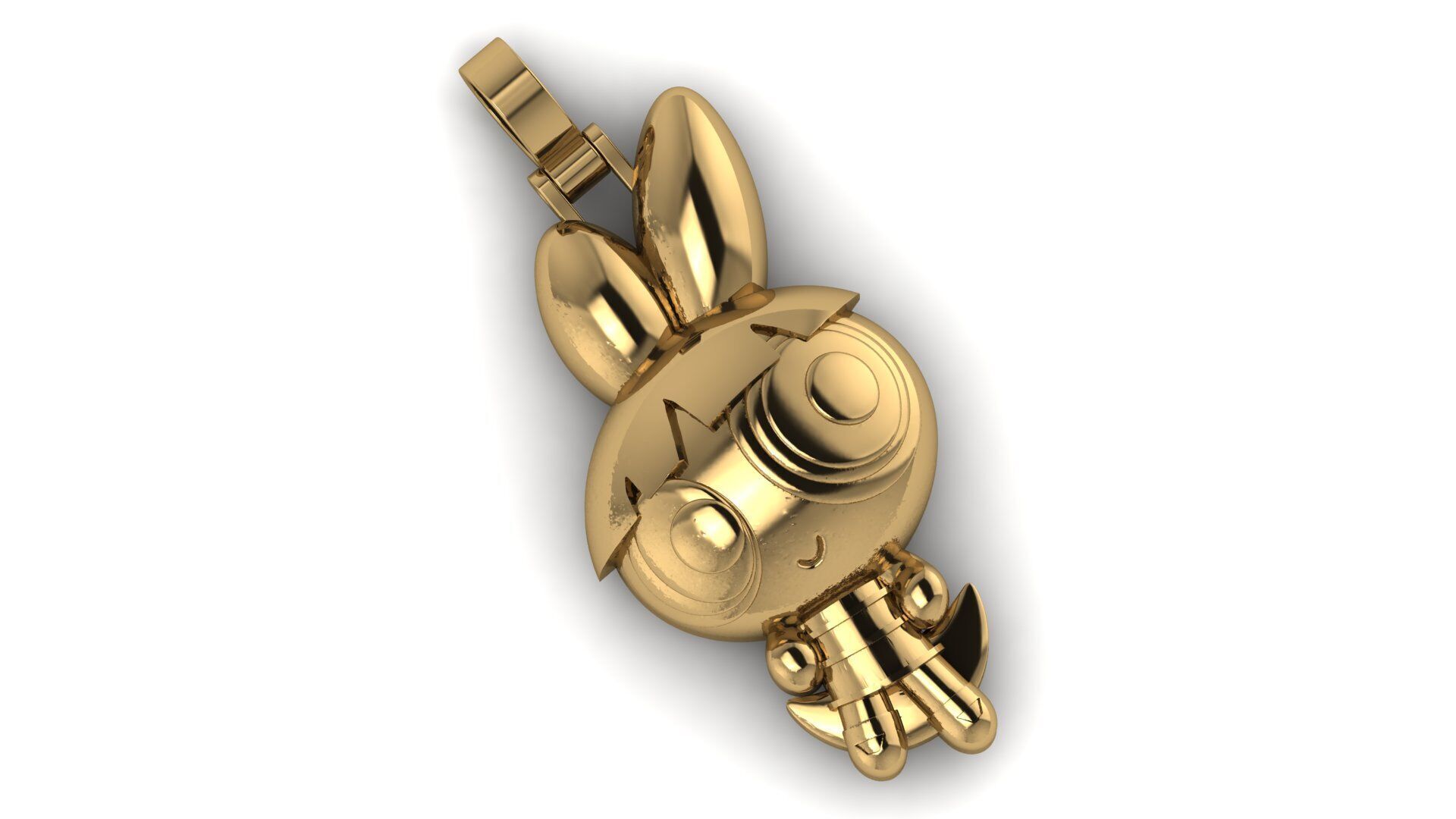 Powerpuff Girl Bubble Pendant 2 Inches 3D print model 3D print model_4