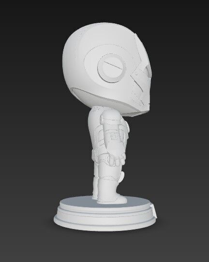 Chibi Hero in Armor 3D print model_10