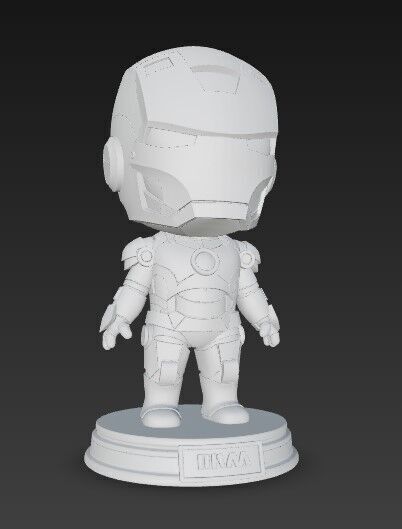 Chibi Hero in Armor 3D print model_7