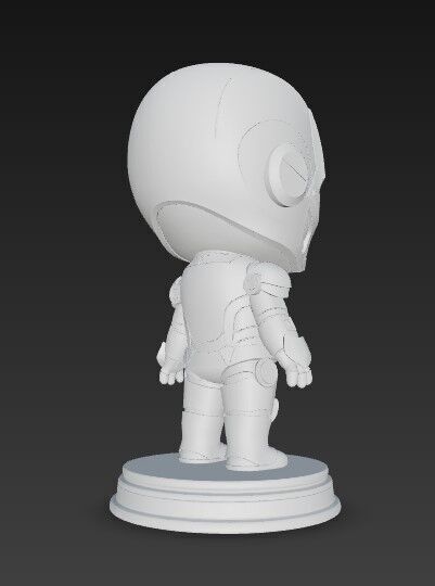 Chibi Hero in Armor 3D print model_11