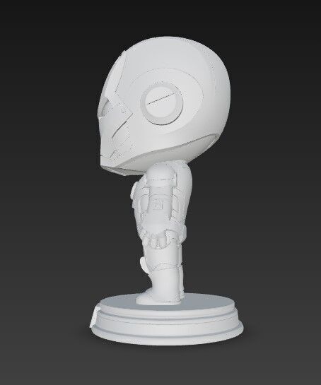 Chibi Hero in Armor 3D print model_15