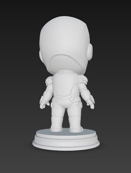 Chibi Hero in Armor 3D print model_12