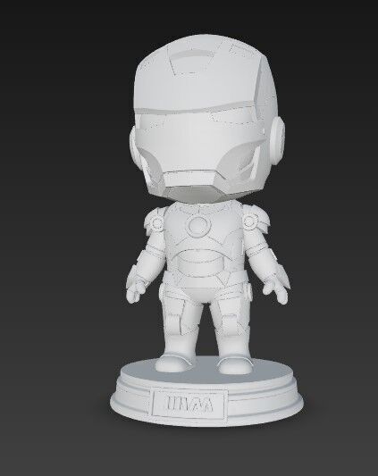 Chibi Hero in Armor 3D print model_4