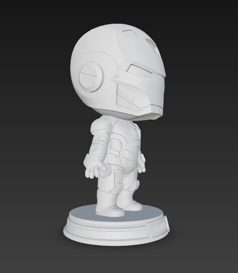 Chibi Hero in Armor 3D print model_8