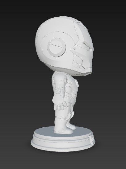 Chibi Hero in Armor 3D print model_9