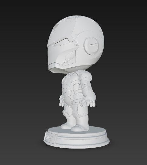 Chibi Hero in Armor 3D print model_2
