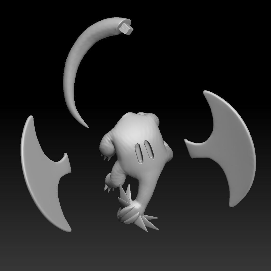 Pokemon Bagon Shelgon Salamence 3D print model_4