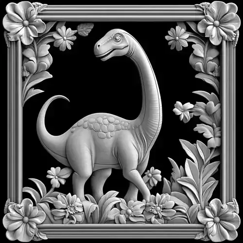 Framed Brachiosaurus Garden