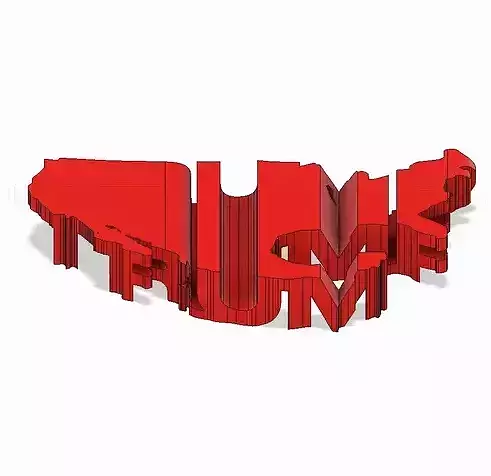 Text Flip - DONALD TRUMP 3D print model