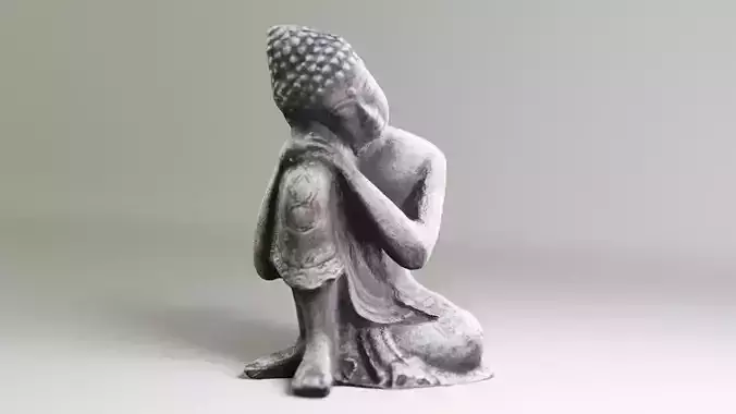 Sleeping Buddha  Low-poly 3D model