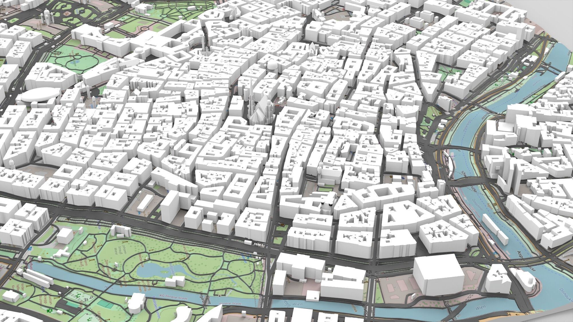 Cityscape Vienna Austria 3D model_3