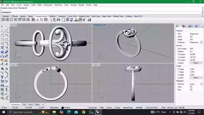LADIES RING Free 3D model