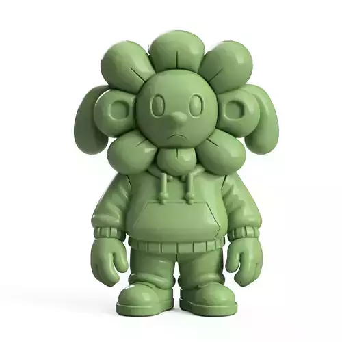 Flower Man KAWS Style 3D print model