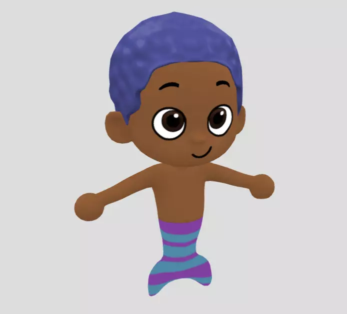 character boy mermaid Free 3D model