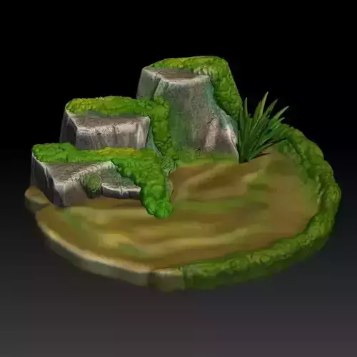 Pokemon Diorama Mossy Rock