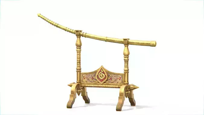 Ancient Thai Sword Stand Low-poly 3D model