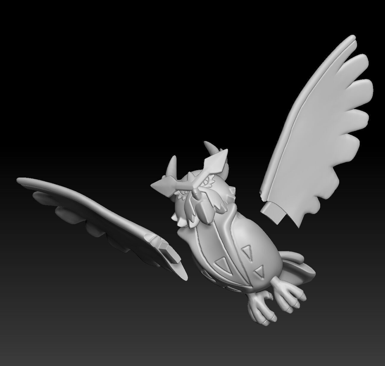 Fakemon Mega Evolution Pokemon Noctowl 3D print model_2