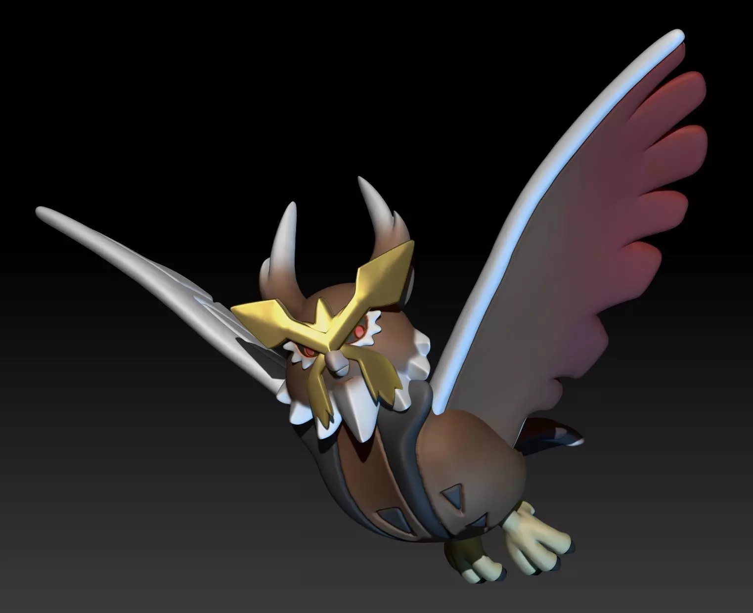 Fakemon Mega Evolution Pokemon Noctowl 3D print model_0
